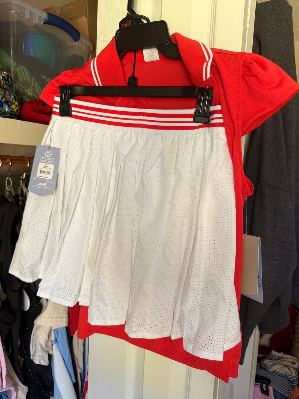 Avia White Skirt with Red Waistband